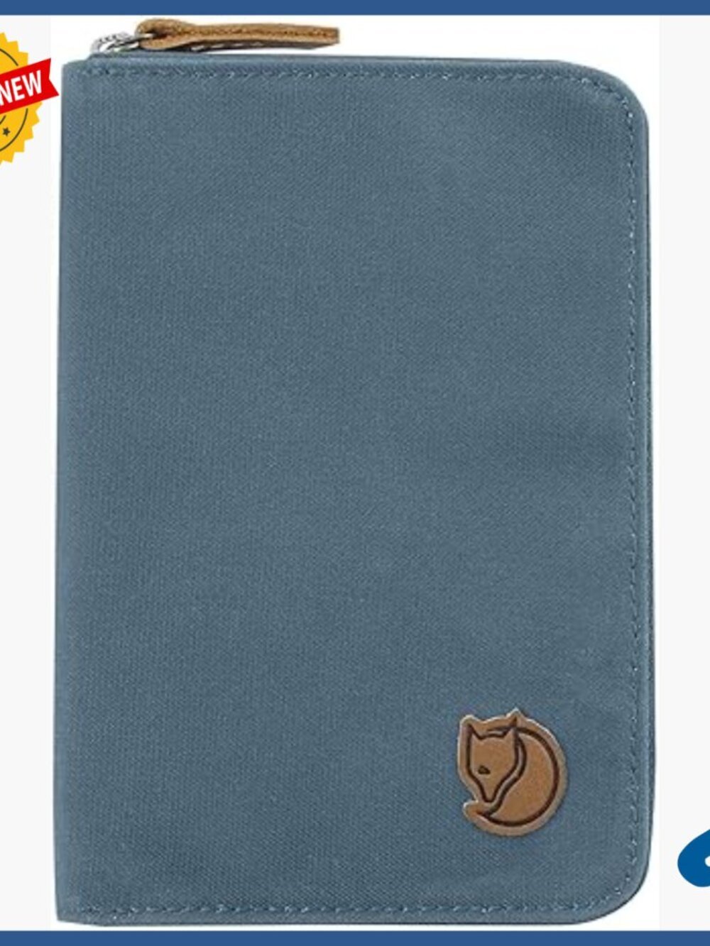 Slim Travel Passport Wallet with Zipper Compartments and Card Slot